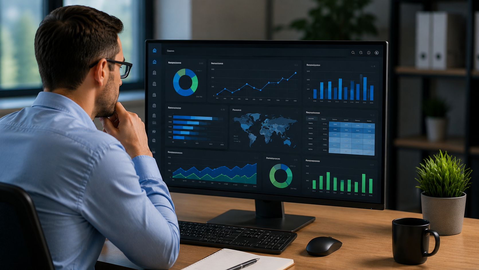 Interaktivni BI dashboard s grafikonima i KPI pokazateljima umjesto statičnih Excel izvještaja