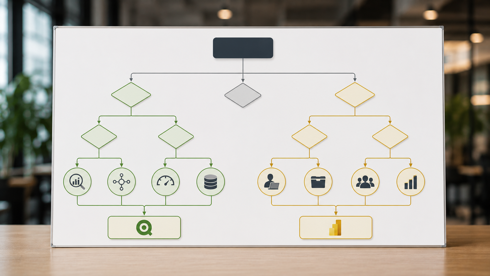 Shema odlučivanja kada odabrati Qlik Sense, a kada Power BI za kontroling